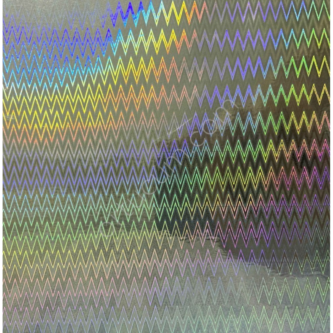 Zigzag Desen Hologram Renkli Yapışkanlı Folyo