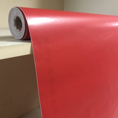 Kırmızı Düz Tek Renk Kendinden Yapışkanlı Pvc Folyo Kağıt Kaplama