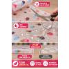 %100 EVA Şeffaf Kaymaz Raf Örtüsü Dondurma Desenli 45 cm Dolap Çekmece Buzdolabı İçi