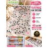 %100 EVA Şeffaf Kaymaz Raf Örtüsü Siyah Pembe Papatya Desenli 45 cm Dolap Çekmece Buzdolabı İçi