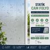 Buzlu Statik Yapışkansız Desenli Cam Folyo Ev Ofis Balkon Duşakabin Filmi Kare Çiçek