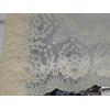 Dantel Görünümlü Pvc Muşamba Mutfak Masa Örtüsü Krem Çiçek Motifli 120x150 cm