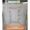 Dantel Görünümlü Pvc Muşamba Mutfak Masa Örtüsü Motifli Krem 140x180 cm lace1496