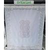 Dantel Görünümlü Pvc Muşamba Mutfak Masa Örtüsü Renkli Papatya Motifli 120x150 cm lace130