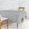 Gri Desenli Elyaflı Pvc Muşamba Masa Örtüsü