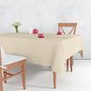 Krem Keten Desenli Astarlı Pvc Muşamba Masa Örtüsü