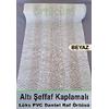 Lüks Pvc Dantel Deliksiz Raf Çekmece Dolap Örtüsü Beyaz Motifli LD74