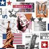 Marilyn Monroe Amerika Temalı Pvc Elyaflı Masa Örtüsü