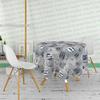 Balık Desenli Astarlı Pvc Muşamba Masa Örtüsü Sıvı Geçirmez Silinebilir Gri