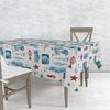 Marine Temalı Astarlı Pvc Muşamba Masa Örtüsü Silinebilir
