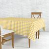Sarı Beyaz Pötikare Astarlı Pvc Muşamba Masa Örtüsü
