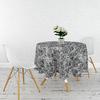 Siyah Mermer Desenli Astarlı Pvc Muşamba Masa Örtüsü