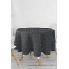 Siyah Örgü Desenli Astarlı Pvc Muşamba Masa Örtüsü