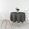 Siyah Simli Astarlı Pvc Muşamba Masa Örtüsü