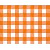 Turuncu Beyaz Çizgili Kareli Pvc Altı Pamuklu Muşamba Masa Örtüsü